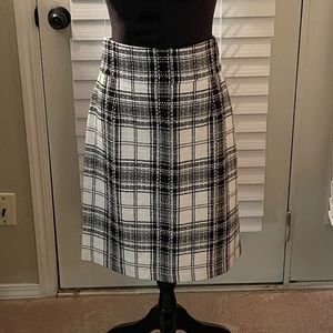 Antonio Melani Classic Black and White Plaid Skirt